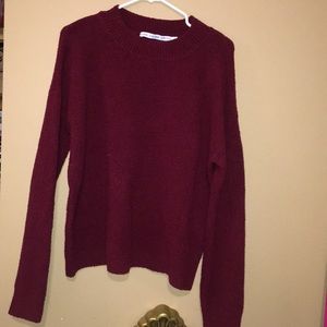 & other stories burgundy sweater